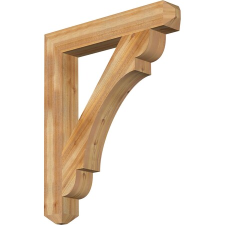 Ekena Millwork Olympic Craftsman Rough Sawn Bracket, Western Red Cedar, 6"W x 40"D x 48"H BKT06X40X48OLY04RWR
